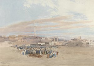 The Market Place, Tanga, Egypt, 1874 (wc over grafitt)